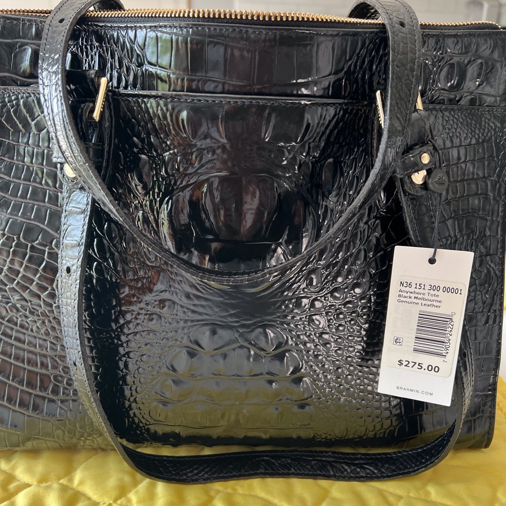 Brahmin Anywhere Tote - Black Melbourne